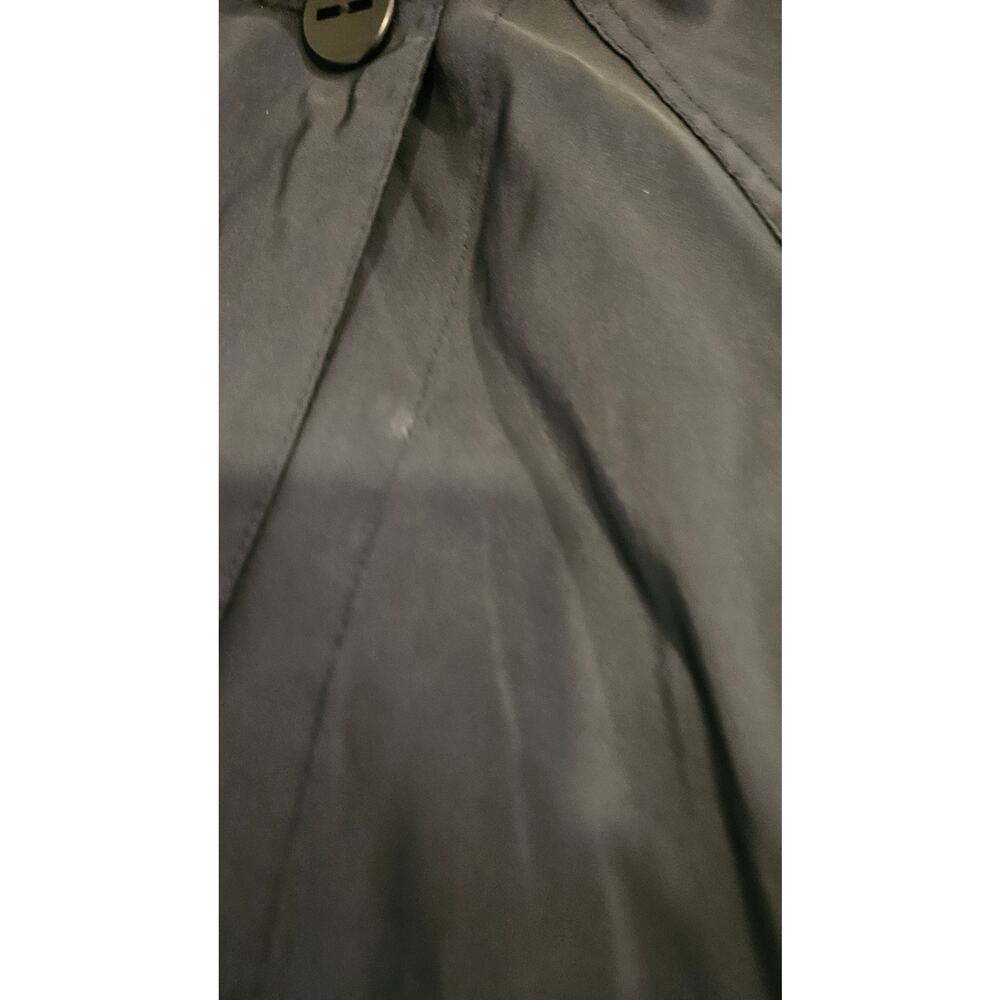 Black Pleated Hooded Swing Coat Jacket Womens Medium No Brand - Picture 3 of 9
